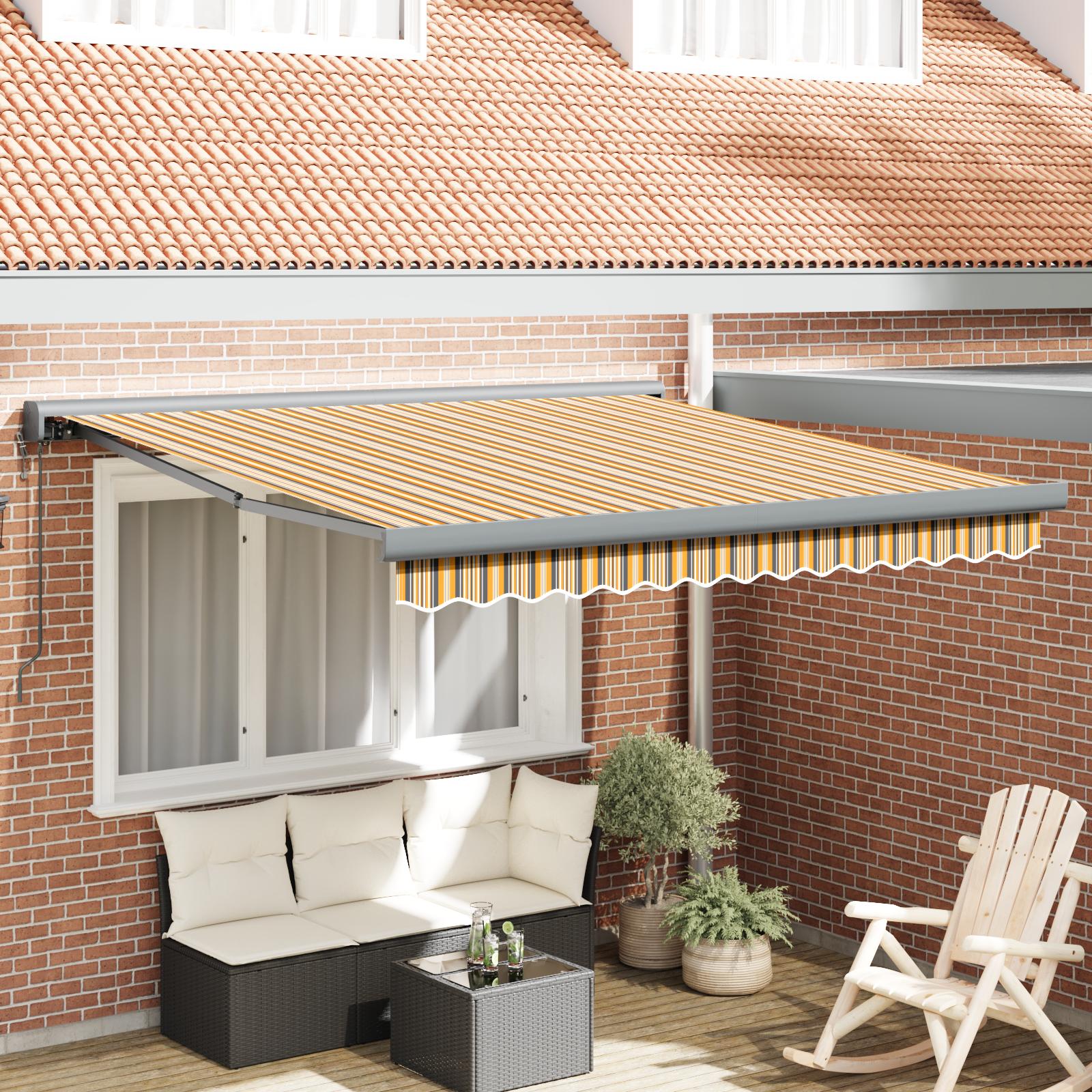 Udtrækkelig Markise Flerfarvet 300 X 250 Cm Stof, Metal