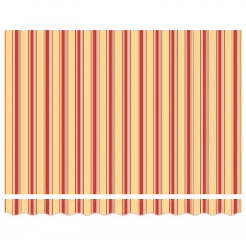 Markise Stribet gul og orange 3,5 x 2,5 m Polyester og metal