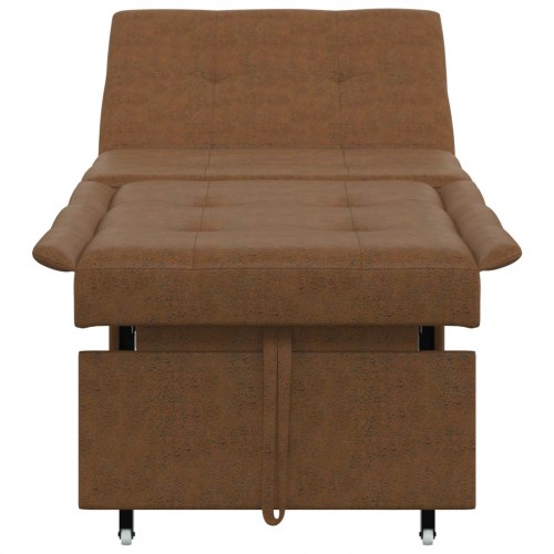 Sovesofa Brun 67 x 194 x 38 cm Faux suede læder
