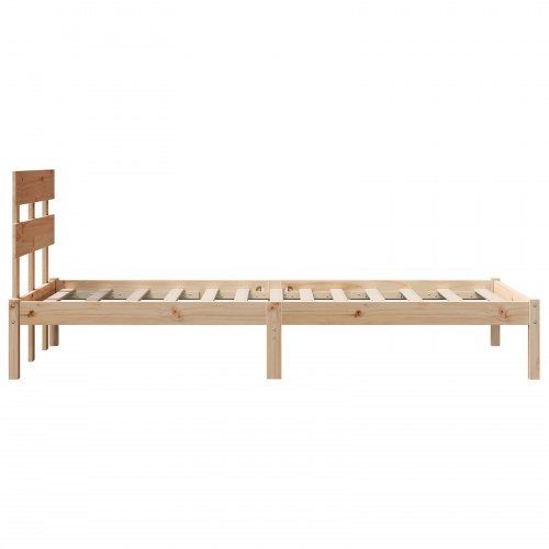 Sengestel med hovedgærde - brun 75 x 190 cm