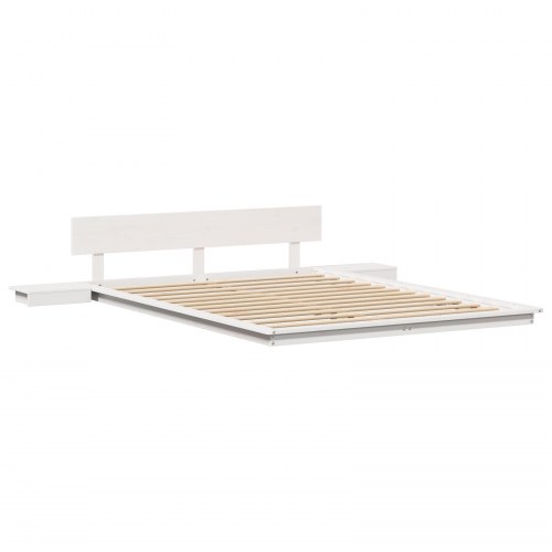 Sengestel Hvid 160 x 200 cm træ
