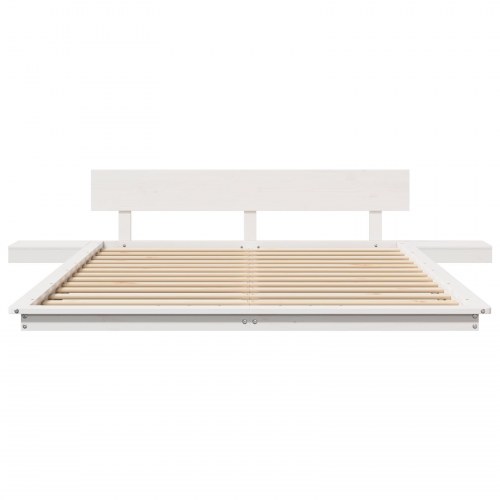 Gulvsengestel 150 x 200 cm - hvid