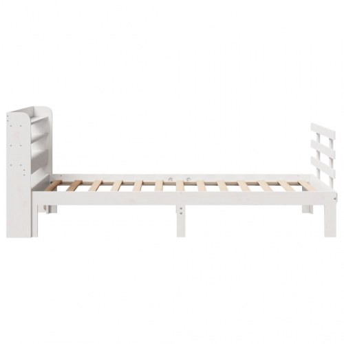Sengeramme med hovedgærde uden madras 90 x 200 cm - hvid