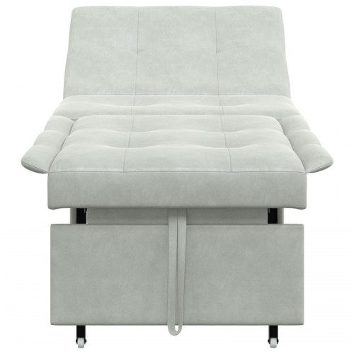 Sovesofa Lysegrå 67 x 194 x 38 cm Fløjl