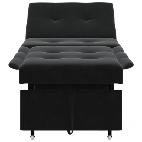 Sovesofa Sort 67 x 194 x 38 cm Fløjl