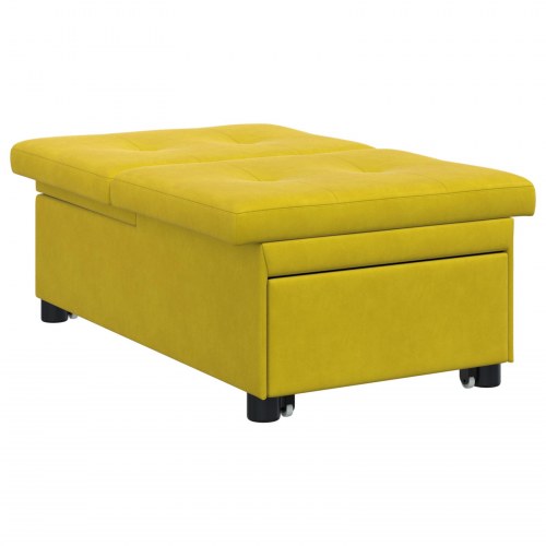 Sovesofa Gul 67 x 194 x 38 cm Fløjl