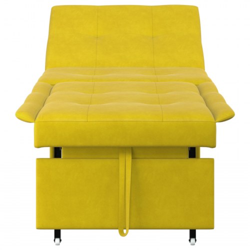 Sovesofa Gul 67 x 194 x 38 cm Fløjl