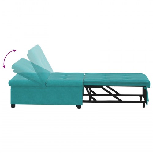 Sovesofa Turkis 67 x 194 x 38 cm Fløjl