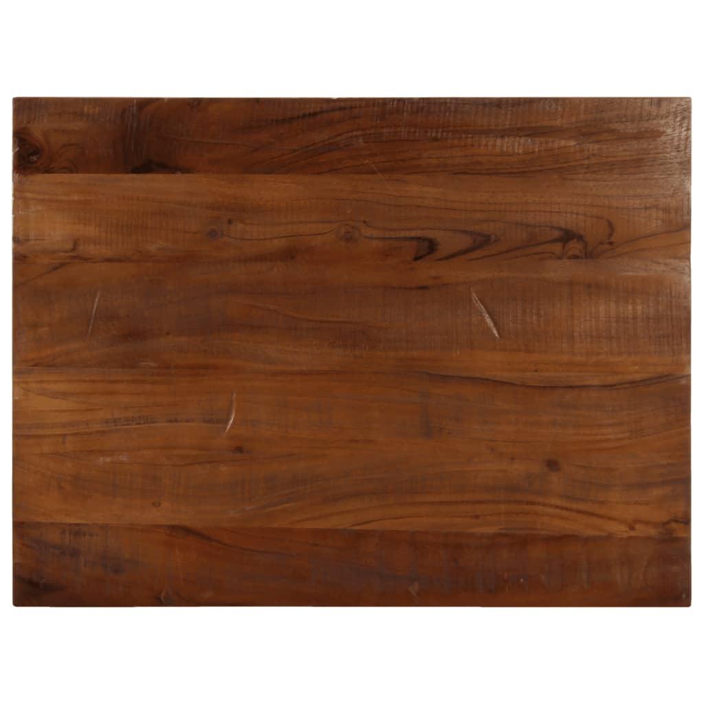 Bordplade 70x60x3,8 cm rektangulær massivt genbrugstræ
