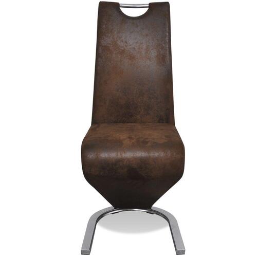 Spisebordsstole 4 stk. kunstlæder brun