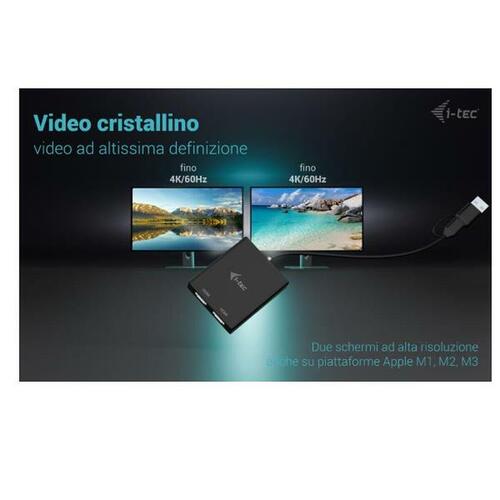 USB-C til HDMI-adapter i-Tec CADUAL4KHDMI