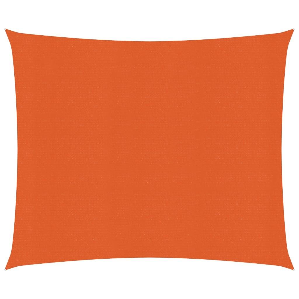 Solsejl 2,5x3 m 160 g/m² HDPE orange