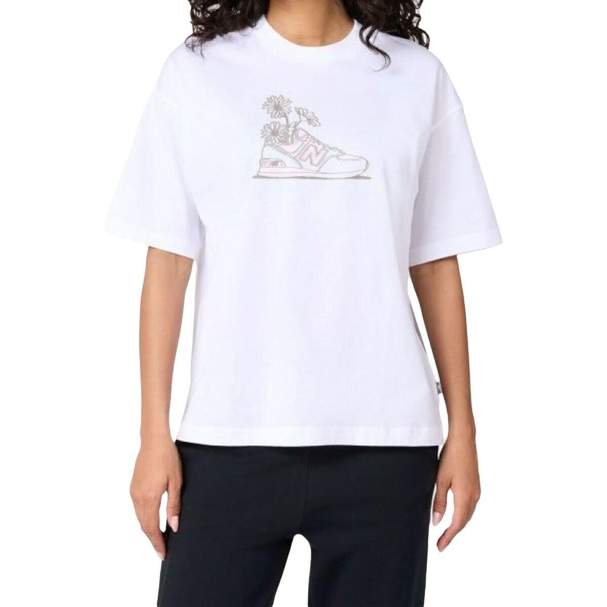 Kortærmet T-shirt til Kvinder New Balance WT43556 WT Hvid S
