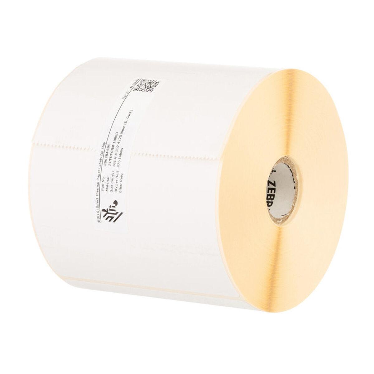 Printer labels Zebra 3006308-T Hvid