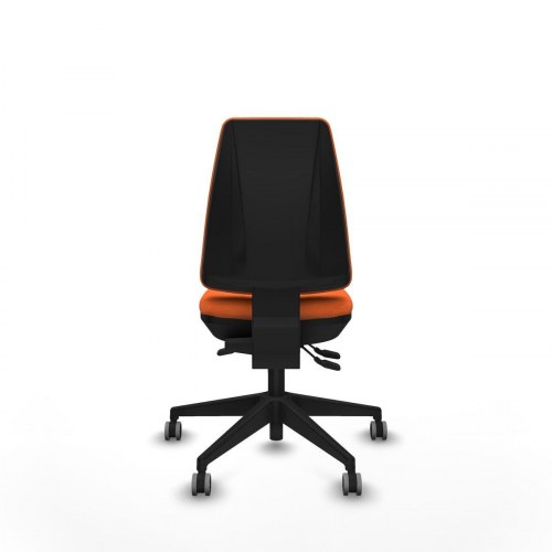 Kontorstol B00066G - orange stof, højdejusterbar