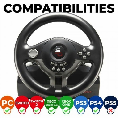 Subsonic Superdrive rat med pedaler - USB gaming rat til Switch, PS4, Xbox One og PC