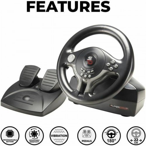 Subsonic Superdrive rat med pedaler - USB gaming rat til Switch, PS4, Xbox One og PC