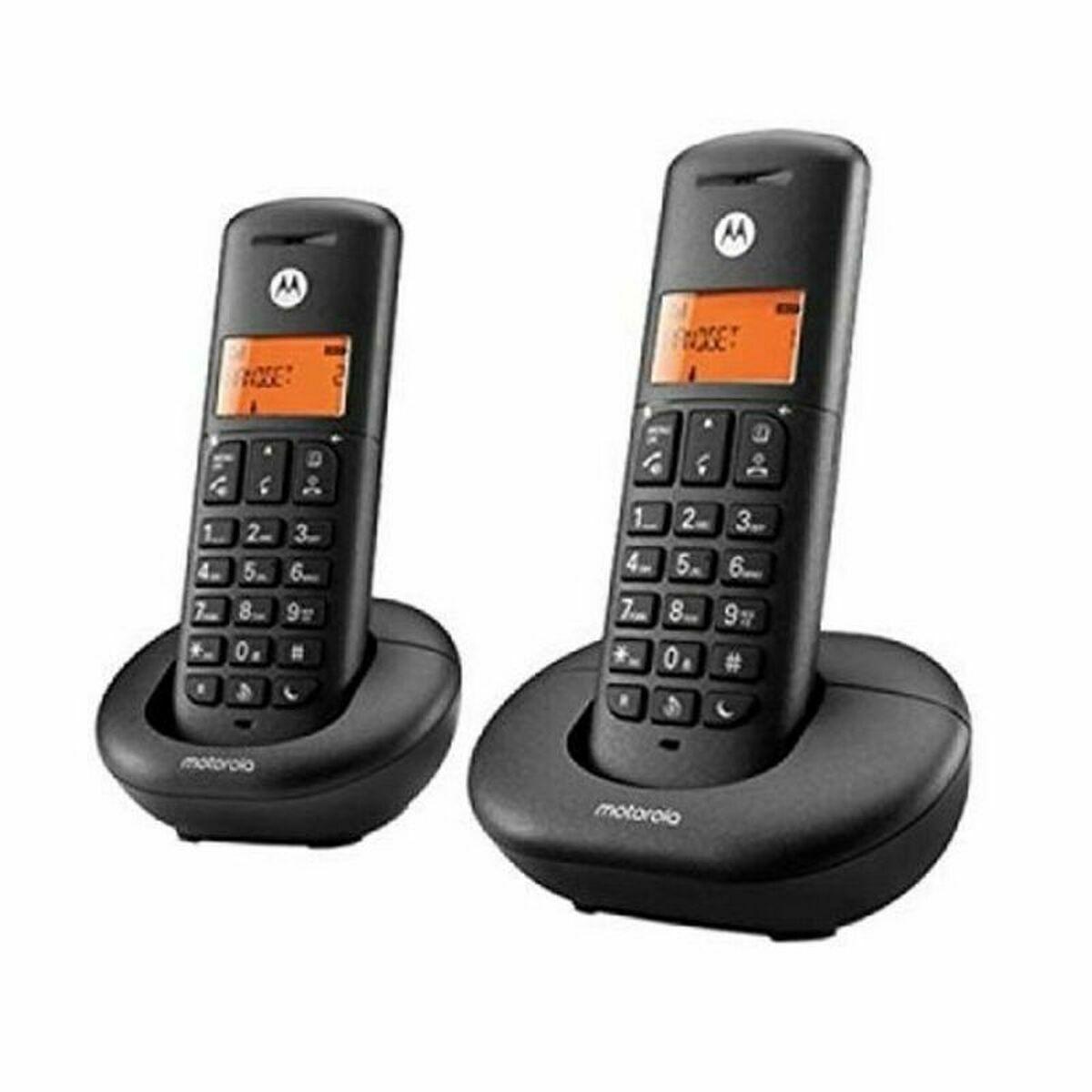 Motorola DECT trykknap-telefon til ældre - Sort (2 enheder)