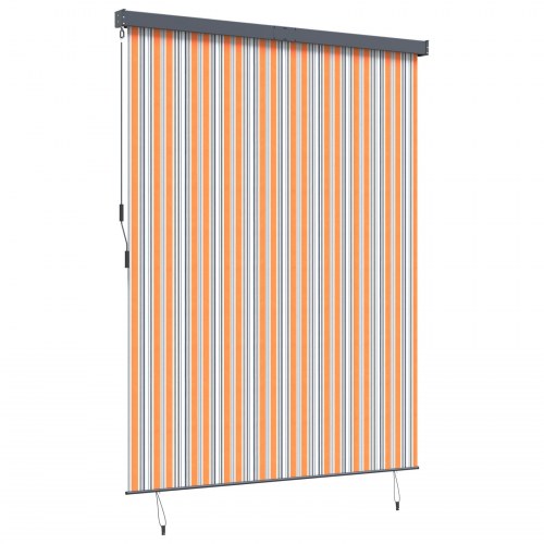 Udendørs Rullegardin Stribet Gul og blå 200 x 250 cm Stof