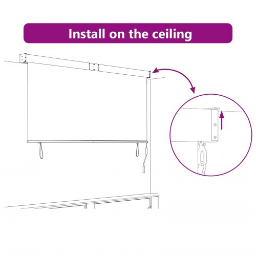 Udendørs Rullegardin Striped Blå og hvid 220 x 250 cm Stof