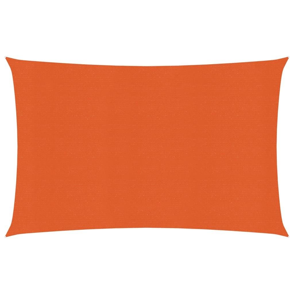 Solsejl 160 g/m² 3,5x4,5 m HDPE orange