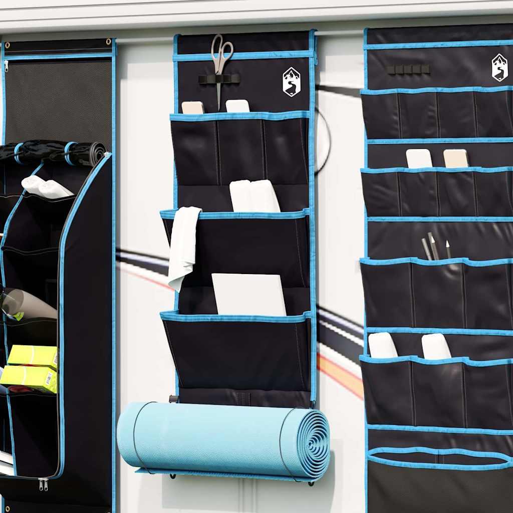 Opbevaringspose med opbevaring Sort og Blå 91 x 47.5 cm oxford