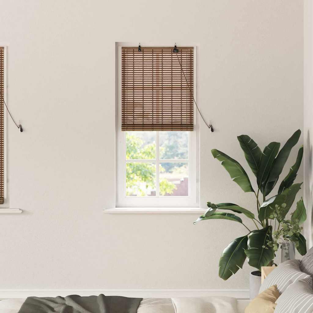 Vindues Blinds & Shades med gardiner Brun 60 x 160 cm Bambus