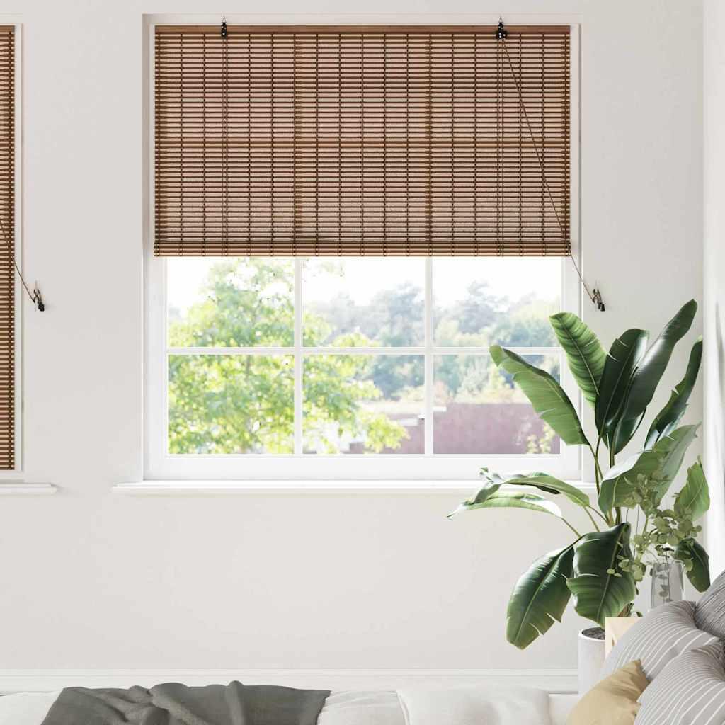 Vindues Blind Geometrisk Brun 150 x 160 cm Bambus