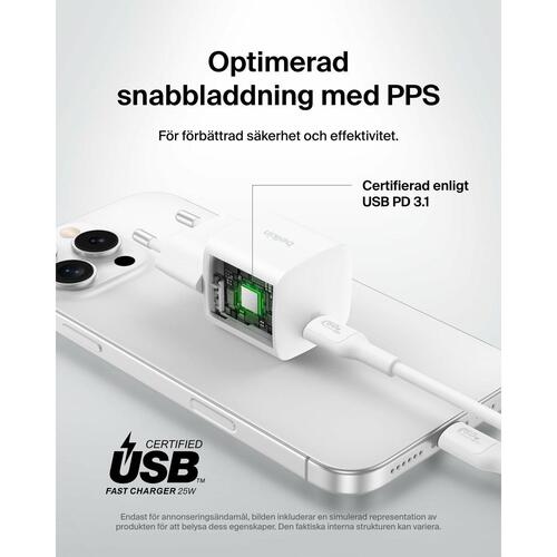 USB til Lightning-kabel Belkin WCA012KQWH