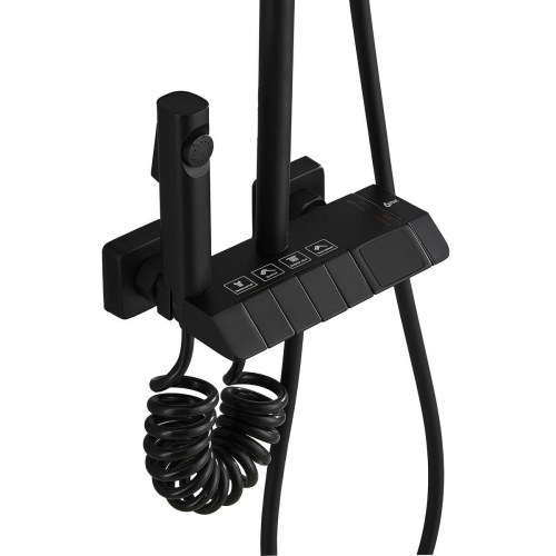 Fontastock brusesøjle - sort, rustfrit stål og ABS