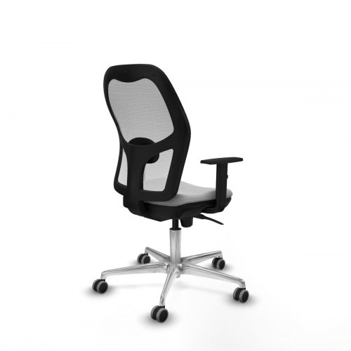 Kontorstol 1D086G0 - lysegrå mesh med armlæn