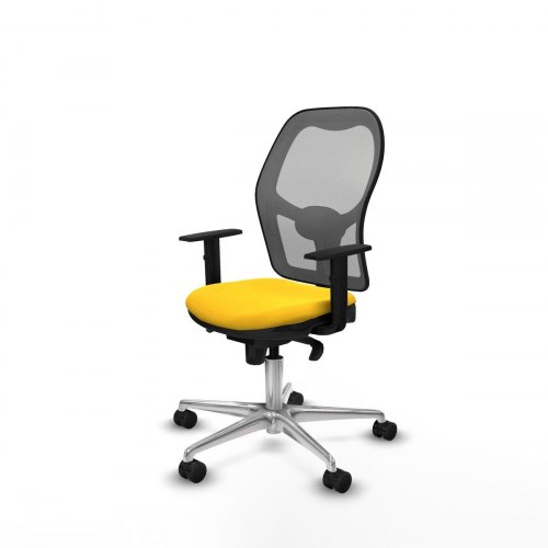 Kontorstol 1D086N0 - gul, justerbar og åndbar