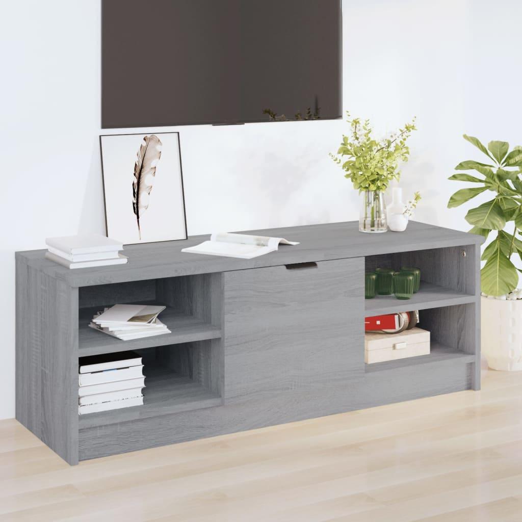 vidaXL tv-bord 102x35,5x36,5 cm konstrueret træ grå sonoma-eg