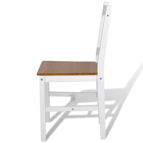 Spisebordsstole 6 stk. fyrretræ hvid