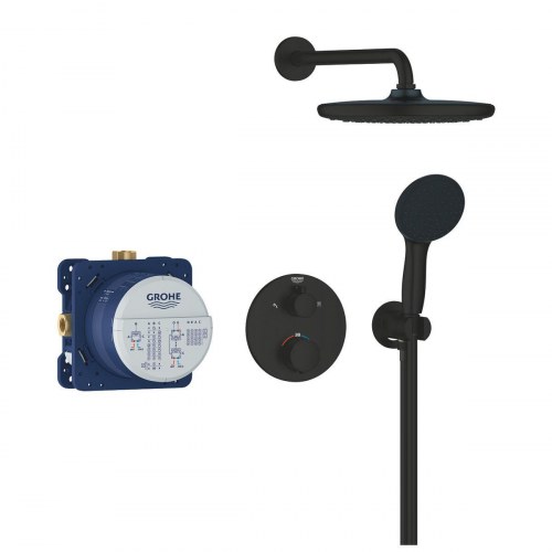 Brusesøjle Grohe - sort, 25 cm