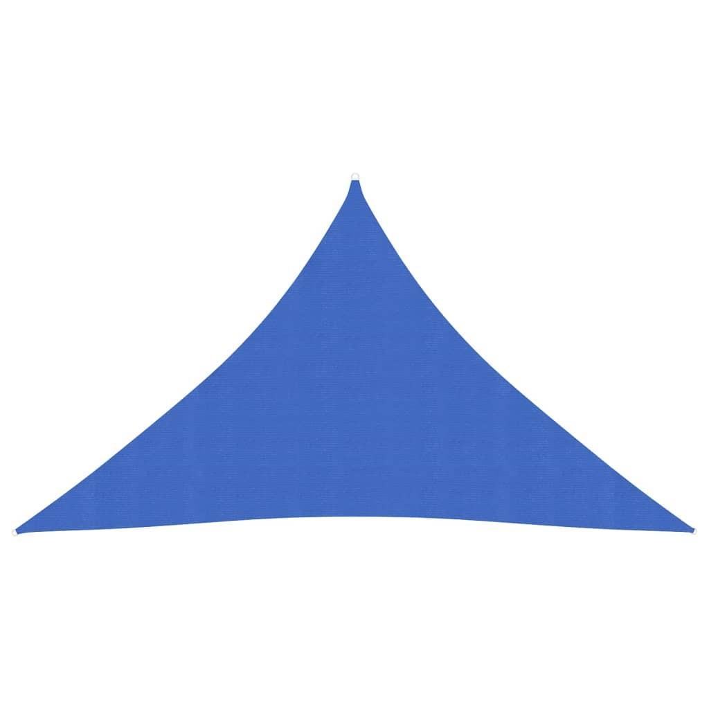 Solsejl 160 g/m² 2,5x2,5x3,5 m HDPE blå
