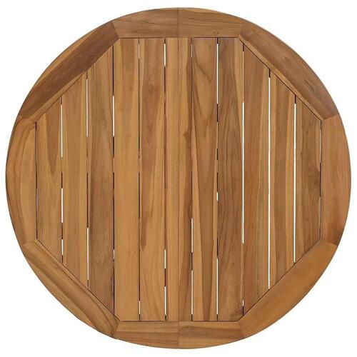 Havebord Ø109x74 cm Massivt træ Teak