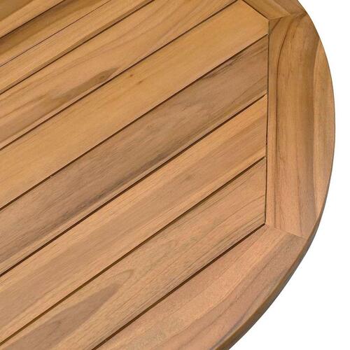 Havebord Ø109x74 cm Massivt træ Teak