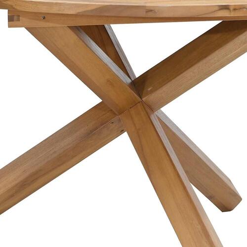 Havebord Ø109x74 cm Massivt træ Teak