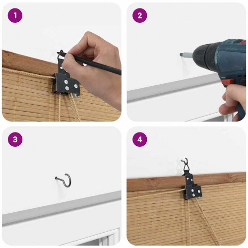 Vindues Blinds & Shades Andet Lys Brun Bambus