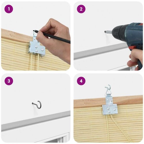 Rullegardin Andet Naturfarvet Bambus