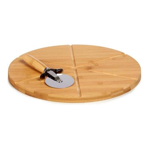 Skærebræt Pizza Bambus Natur (Ø 35 cm)