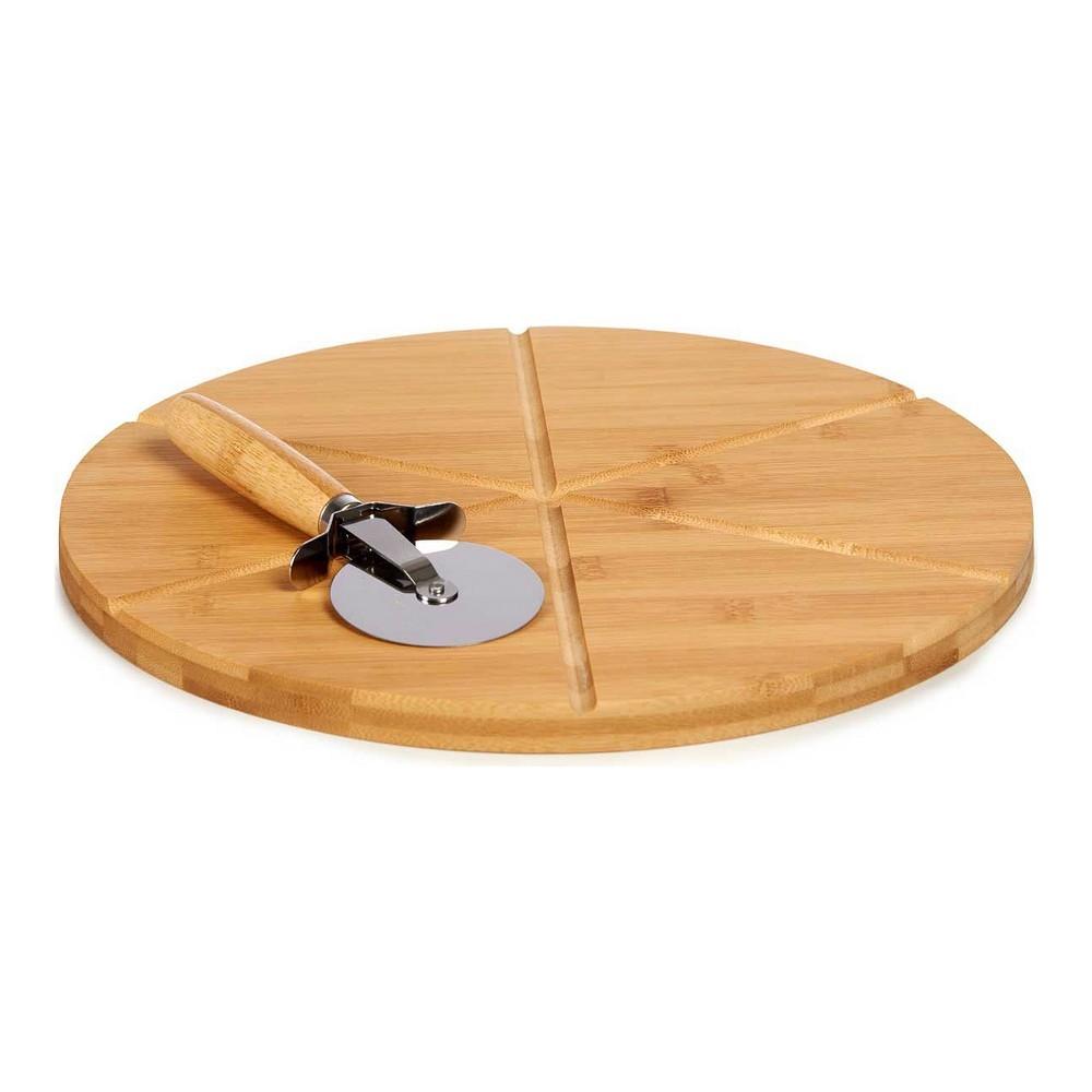 Skærebræt Pizza Bambus Natur (Ø 35 cm)