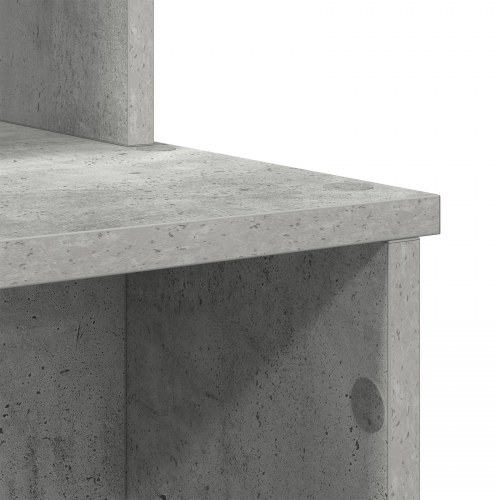 Skrivebord med opbevaring Betongrå 120.5 x 44 x 88.5 cm