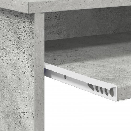 Skrivebord med opbevaring Betongrå 120.5 x 44 x 88.5 cm