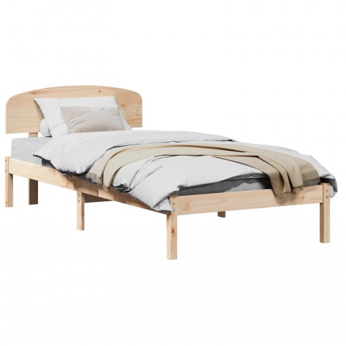 Sengestel i massiv fyrretræ 100 x 200 cm - naturfarvet