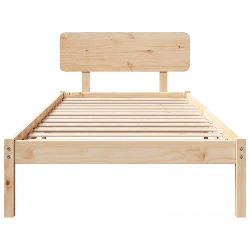 Sengestel med hovedgærde Naturfarvet 80 x 200 cm