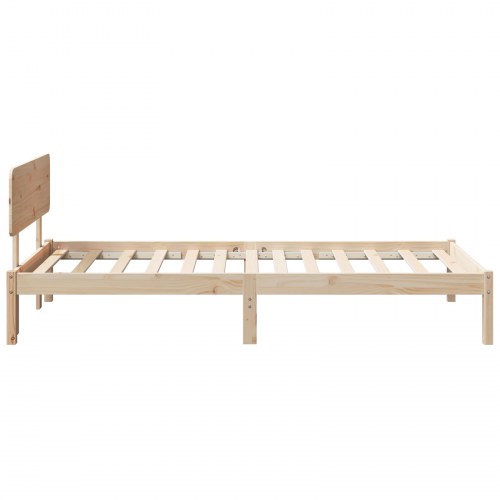 Sengestel med hovedgærde Naturfarvet 80 x 200 cm