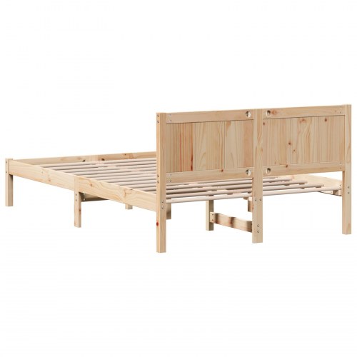 Sengestel med hovedgavl - brun 135 x 190 cm