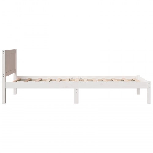 Sengestel med hovedgavl - hvid, 80 x 200 cm
